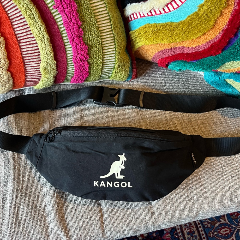 COPY - Kangol Black Casual Bum Bag